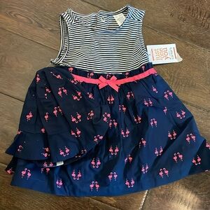 Flamingo sun dress with hat